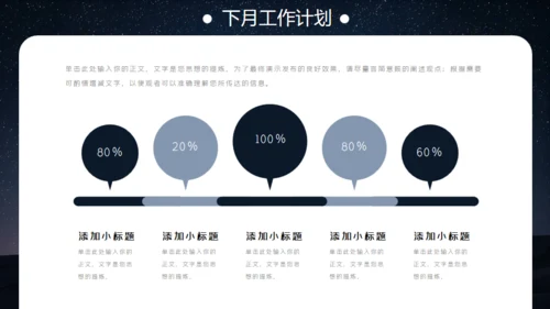 沙漠夜晚的星空通用PPT模板