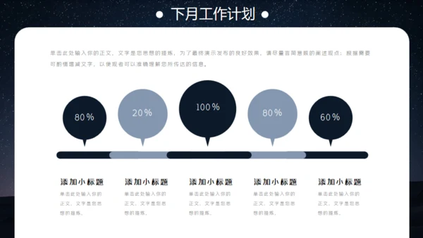 沙漠夜晚的星空通用PPT模板
