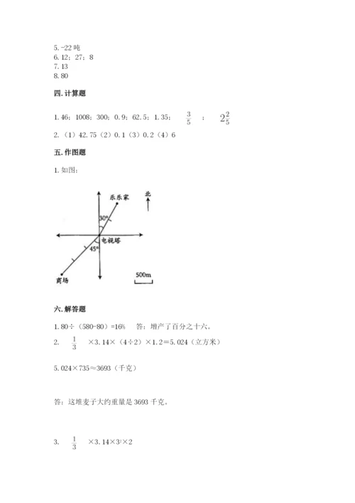 小升初六年级期末试卷（全优）word版.docx