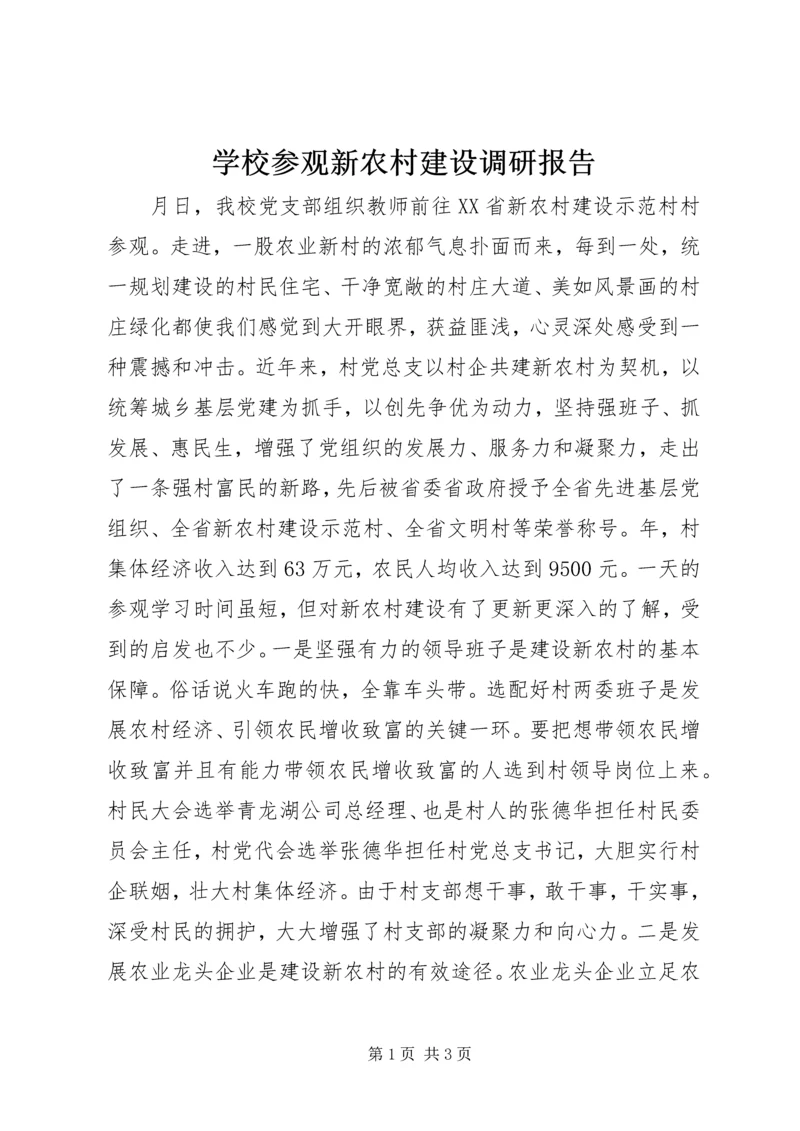 学校参观新农村建设调研报告.docx