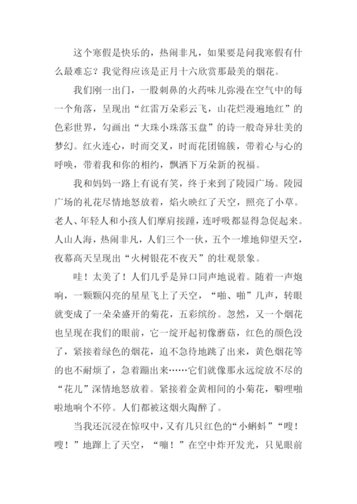 难忘的寒假生活作文.docx