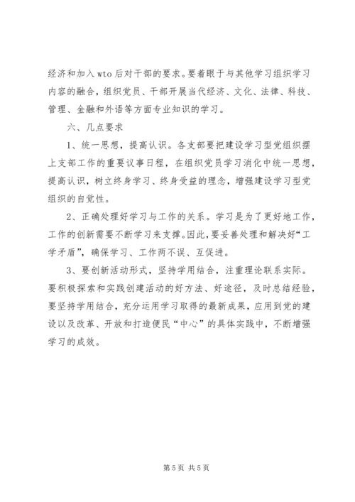 建设学习型党组织的实施意见.docx