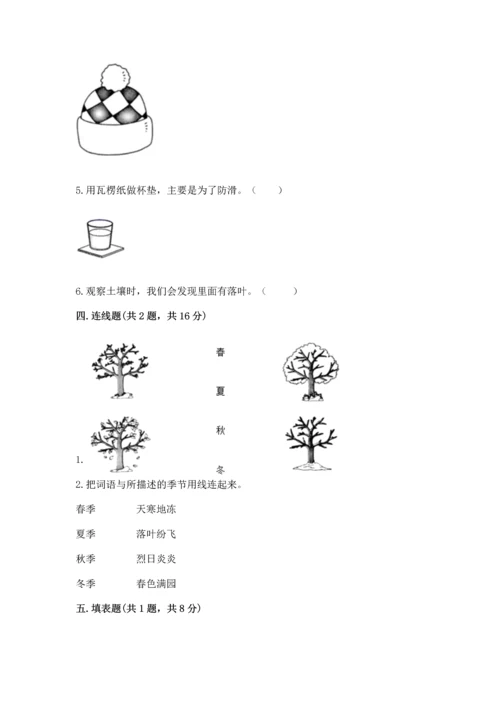 教科版二年级上册科学期末测试卷（黄金题型）.docx