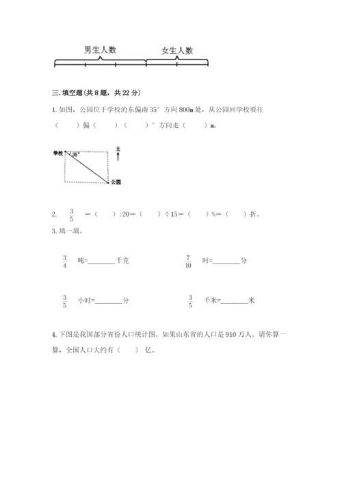 2022人教版六年级上册数学期末考试试卷精编.docx