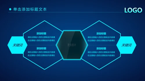 炫酷蓝色科技公安警察工作汇报PPT模板