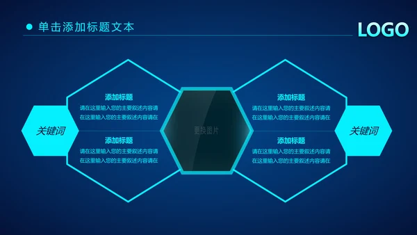 炫酷蓝色科技公安警察工作汇报PPT模板
