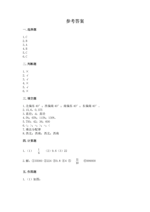 小学六年级上册数学期末测试卷带答案ab卷.docx
