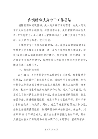 乡镇精准扶贫专干工作总结.docx