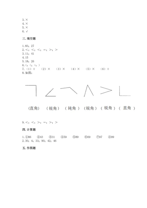 人教版数学二年级上册期末测试卷含答案（巩固）.docx