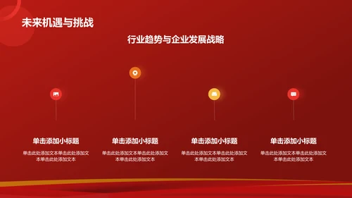 红色喜庆风企业表彰PPT模板