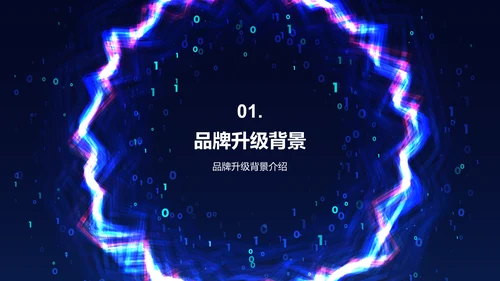 蓝色炫酷品牌升级发布会PPT模板
