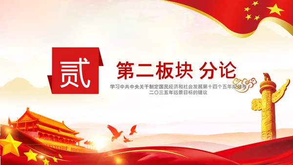 学习第十四个五年规划和2035年远景目标要点解读PPT模板