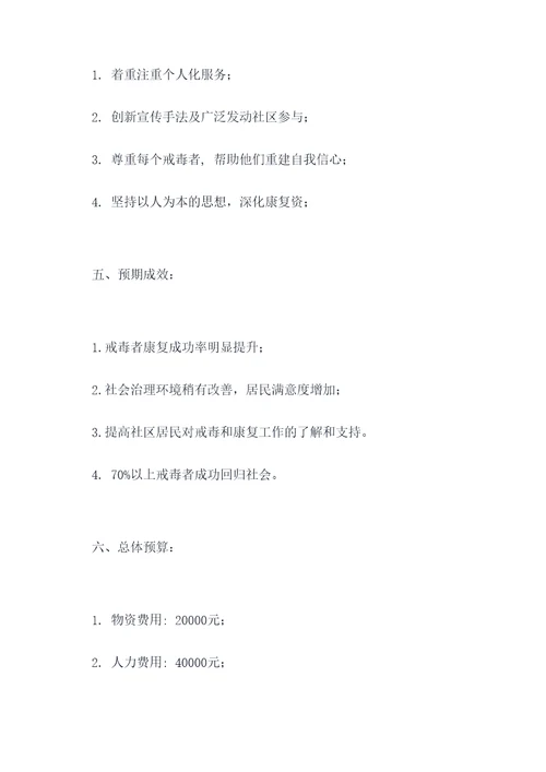 社区戒毒社区康复计划书