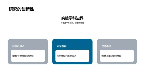 深化研究，创新突破