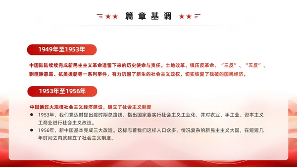 红色简约风社会主义发展史PPT模板