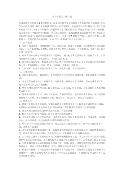 学习部新生工作计划.docx