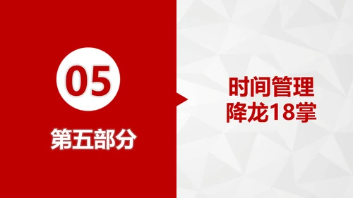 红色商务员工培训时间管理培训PPT