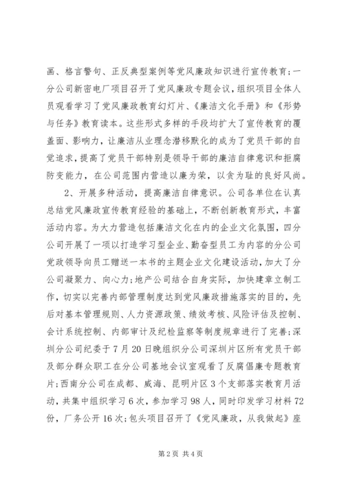 党风廉政宣传教育工作活动简报.docx