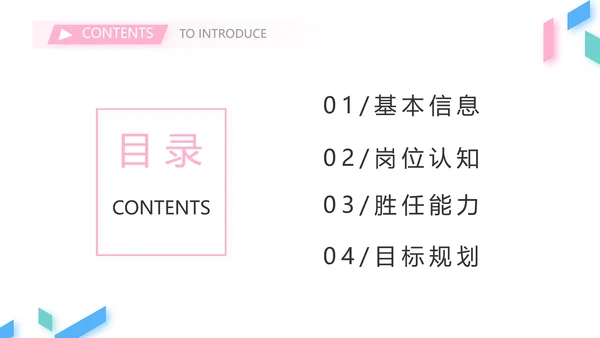大学生个人简历面试自我介绍岗位竞聘演讲PPT