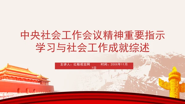 中央社会工作会议精神重要指示学习与社会工作成就综述ppt