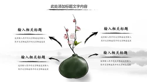 中国风水墨古典读书分享书香中国PPT模板