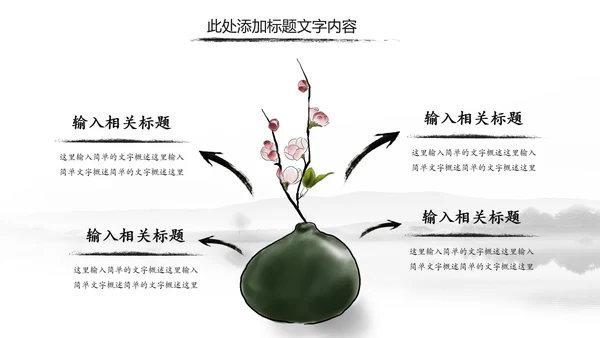 中国风水墨古典读书分享书香中国PPT模板