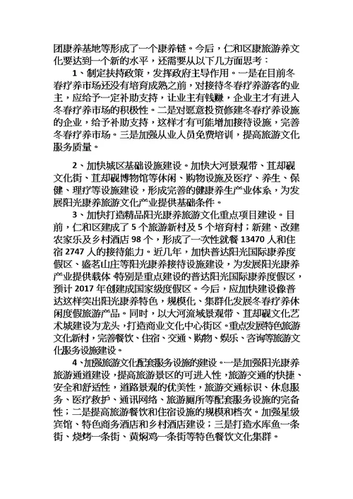 攀枝花阳光康养旅游文化发展研究——以仁和区为例文档