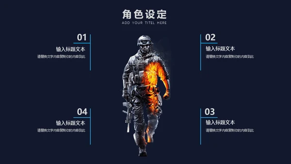 绝地求生电子竞技真人CS射击游戏通用PPT模板