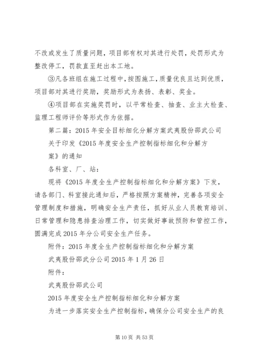 质量目标细化分解方案.docx