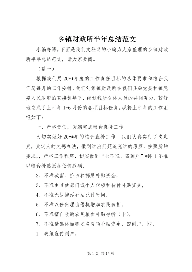 乡镇财政所半年总结范文_1.docx