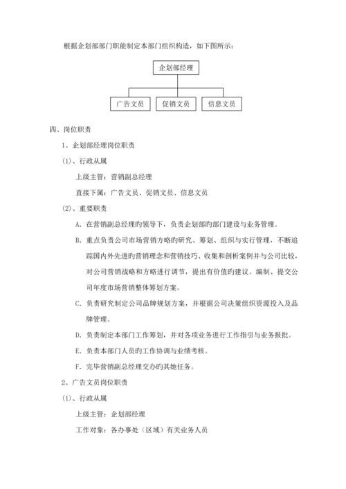 公司营销中心优质企划部管理标准手册.docx