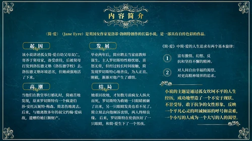 《简爱》读后感悟PPT模板