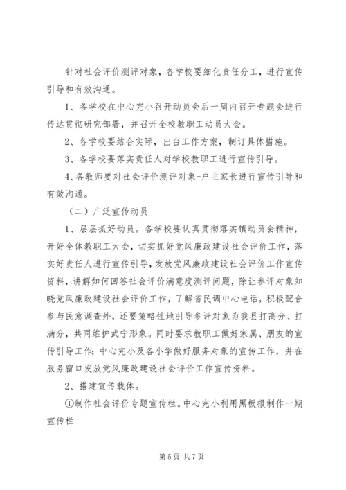 鲁溪镇小学推进党风廉政建设社会评价工作方案.docx