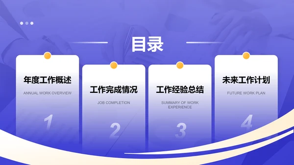 蓝色商务风年终回顾：核心成果与重点反思PPT模板