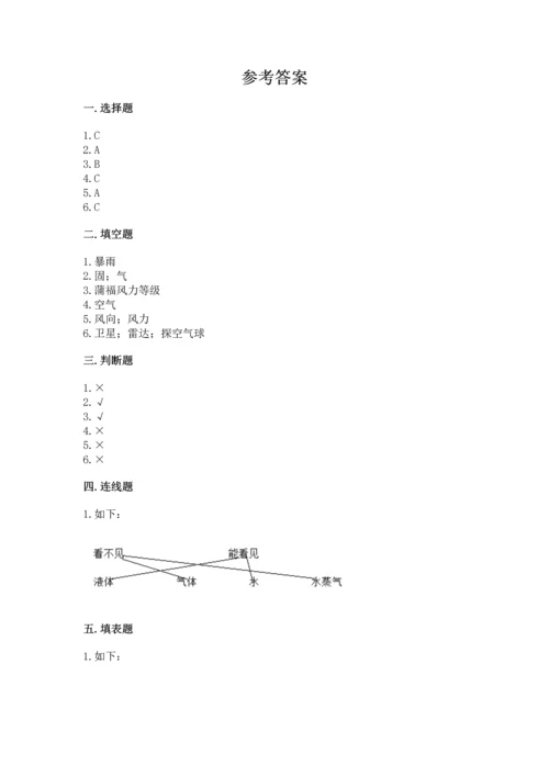 教科版三年级上册科学期末测试卷可打印.docx