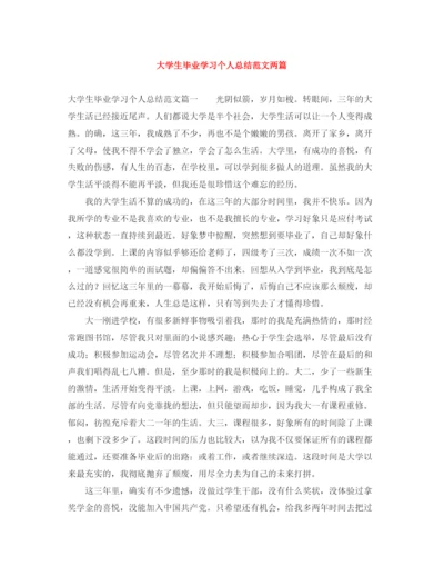 精编之大学生毕业学习个人总结范文两篇.docx
