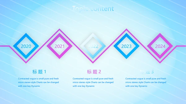 蓝色生日快乐电子相册动态PPT模板