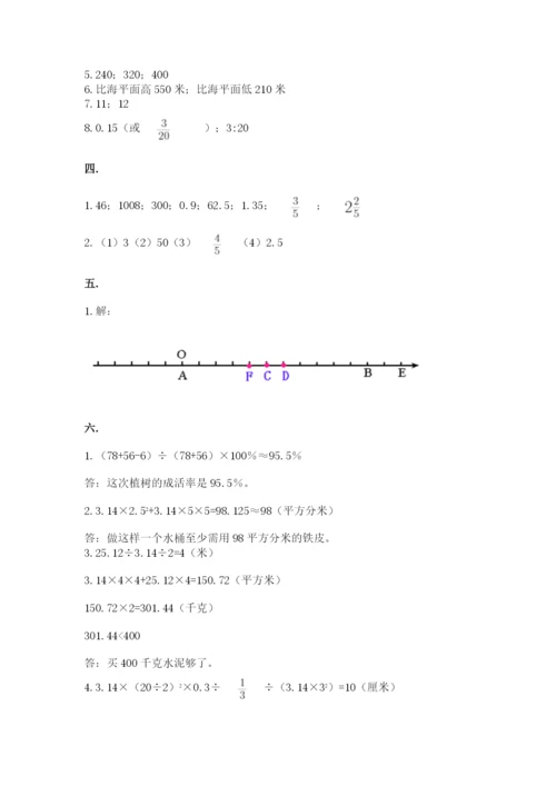 小学六年级数学期末自测题精品【典型题】.docx