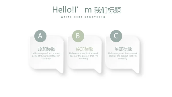 绿色小清新微立体述职报告通用PPT动态模板