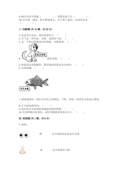 教科版一年级下册科学期末测试卷完整参考答案.docx
