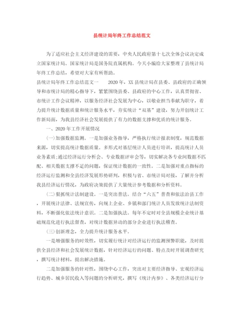 精编之县统计局年终工作总结范文.docx
