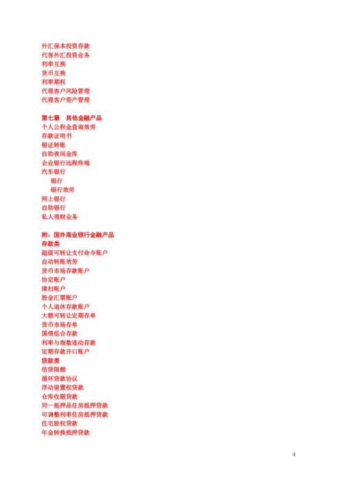 商业银行金融管理及财务知识分析手册.docx