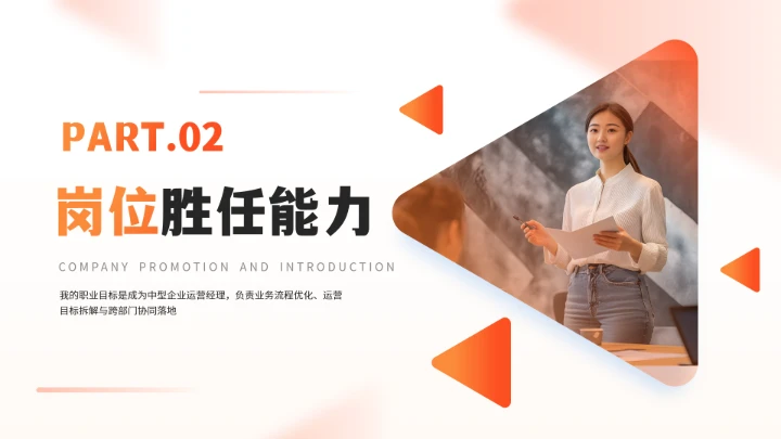 橙色通用版大学生求职个人综合展示职业生涯规划PPT