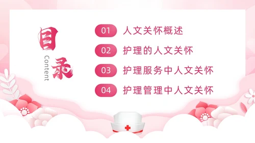 粉色剪纸风护理人文关怀医学护理动态PPT