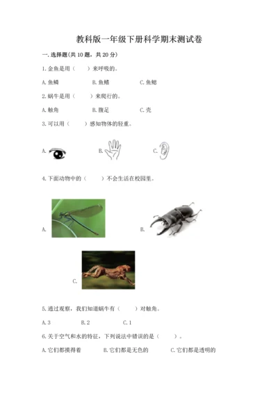 教科版一年级下册科学期末测试卷精品（必刷）.docx