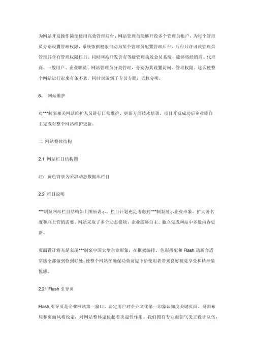 网站专业策划专项方案范本.docx