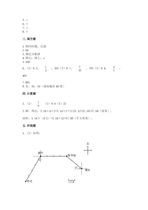 2022人教版六年级上册数学期末卷附完整答案（各地真题）.docx