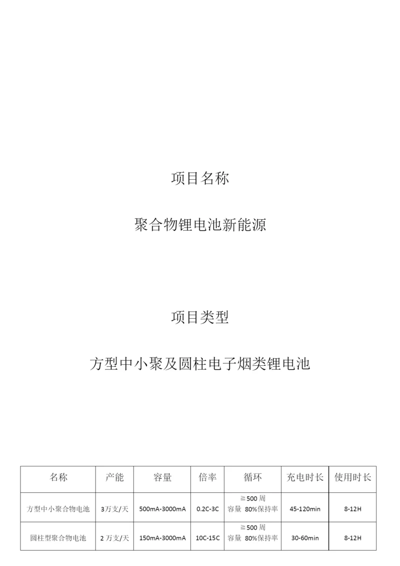 2023年锂电池项目投资项目书.docx