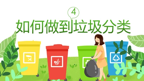 垃圾分类知识学习宣传课件生态环保PPT模板