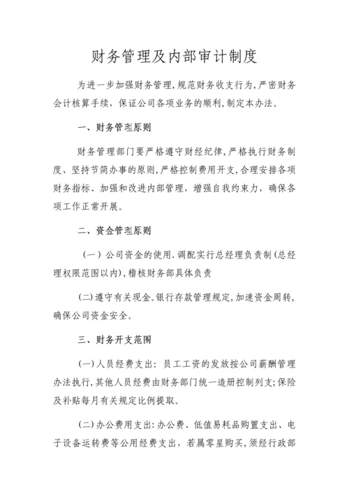 财务管理及内部审计制度.docx